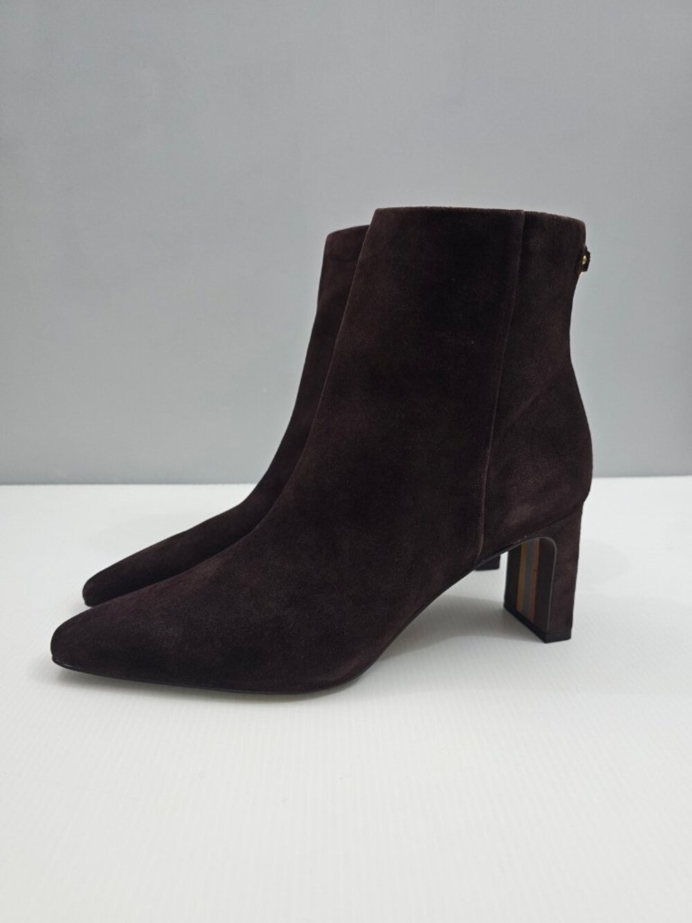 Women's Suede Ankle Boots in Dark Brown